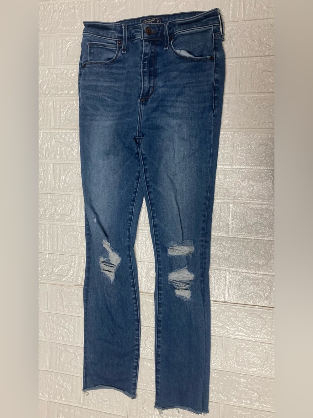 Abercrombie & Fitch Blue Skinny Distressed Jeans 2R